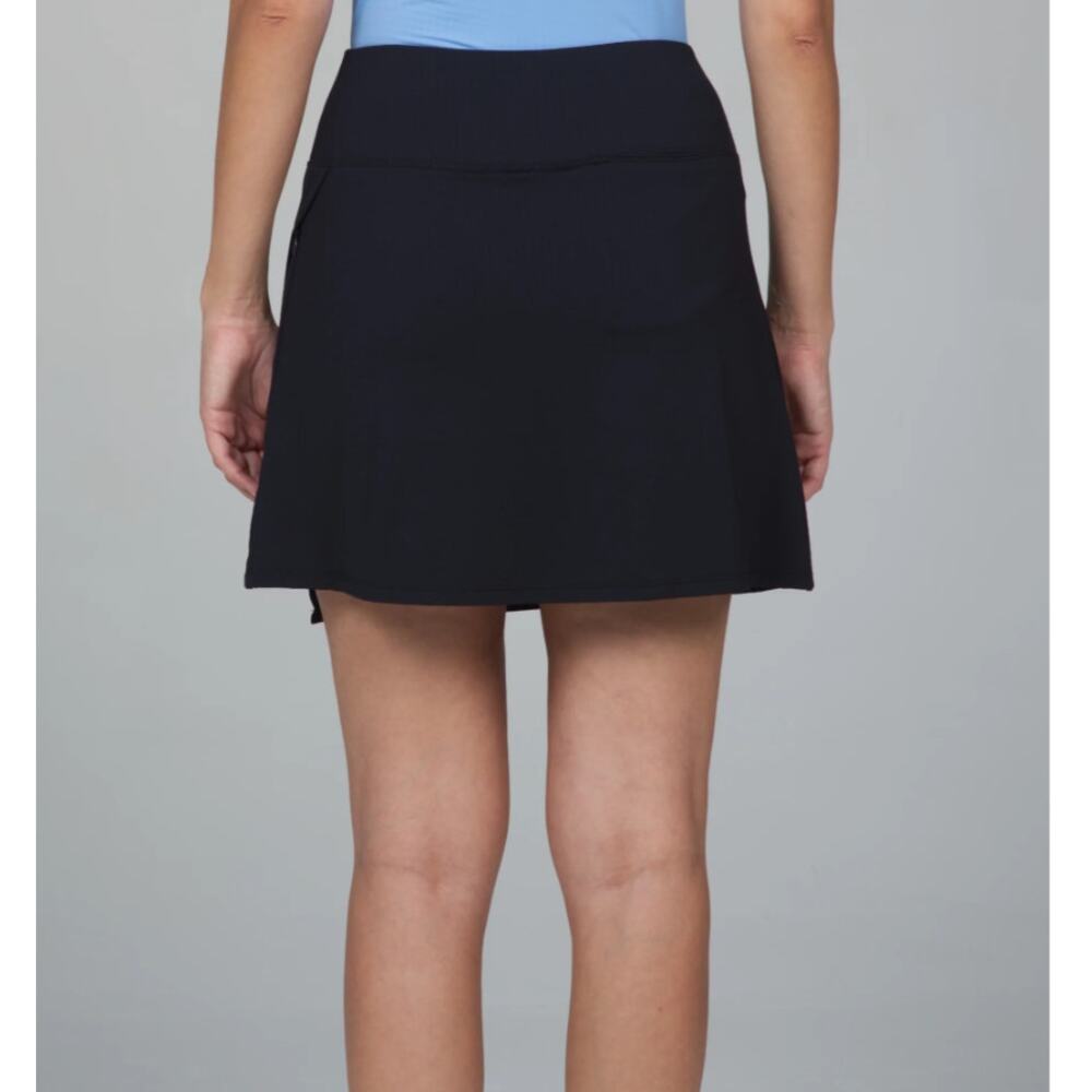 IBKUL Solid Faux Wrap Skort Black 26000 Activewear Skort Women Sz XS NWT - Picture 7 of 15